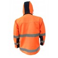 Termo aktywna kurtka softshell odblaskowa ocieplana pomarańczowa