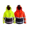 Termo aktywna kurtka softshell odblaskowa ocieplana pomarańczowa