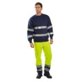 Bluza robocza dresowa z pasami odblaskowymi czarna