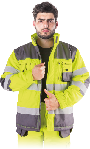 Kurtka z odblaskiem ocieplana 
