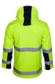 Termo aktywna kurtka softshell odblaskowa ocieplana żółta