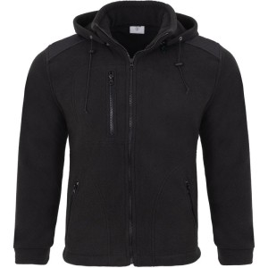 Polar z kapturem gruby 360 g kolor czarno czarny