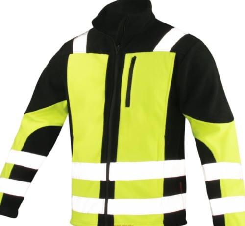 Bluza polarowa z odblaskami żółto czarna classic-vis
