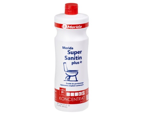 MERIDA SUPER SANITIN PLUS 1L PŁYN DO MYCIA WC SANITARIATÓW 