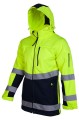 Termo aktywna kurtka softshell odblaskowa ocieplana żółta