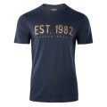 Koszulka T-shirt bawełniana kolor granat męska 