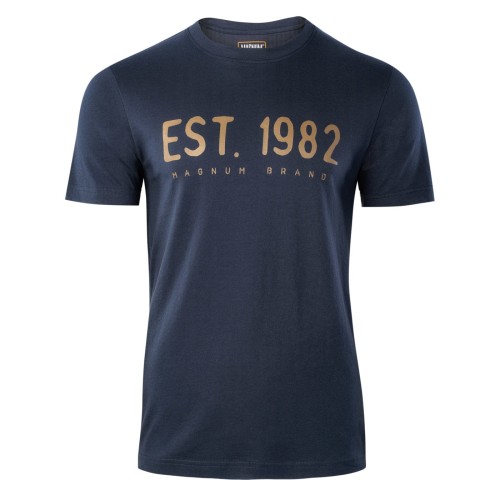 Koszulka T-shirt bawełniana kolor granat męska 