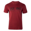 Koszulka T-shirt bawełniana kolor BORDO męska  