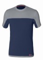 t-shirt elastyczny stretch dwukolorowa niebiesko szara