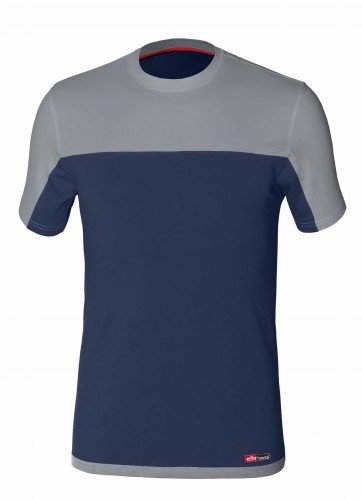 t-shirt elastyczny stretch dwukolorowa niebiesko szara