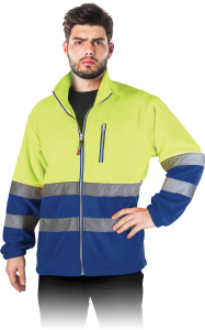 Bluza polar ostrzegawcza z pasami odblaskowymi Polstrip  żółta