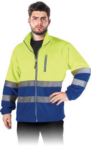 Bluza polar ostrzegawcza z pasami odblaskowymi Polstrip  żółta