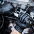 Rękawice GRUBE nitrylowe dla mechanika czarne